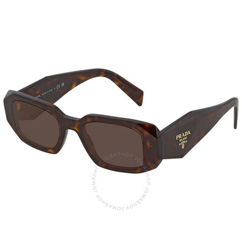 Prada Brown Rectangular Ladies Sunglasses PR 17WS 2AU03U 